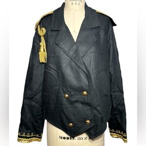 Vintage Pia Rucci Military Style Linen Jacket